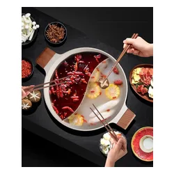 Garnek Dzielony Z Przegroda Dwukomorowy Chiński Fondue Non-Stick Hot Pot 30