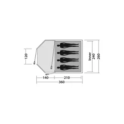 Namiot 4-osobowy Easy Camp Blazar 400 - steel blue