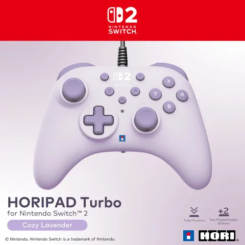 Pad Hori Turbo Cozy Lavender do Nintendo Switch 2 Przewodowy