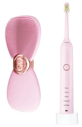 Szczoteczka soniczna VITAMMY Symphony Różowe złoto + szczoteczka soniczna do twarzy VITAMMY Silko