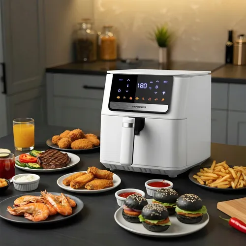 Air Fryer Frytkownica beztłuszczowa BERDSEN BD-662 Biały 6.5l 8 automatycznych programów