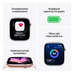 Apple Watch 11 GPS + Cellular 42mm koperta z aluminium (gwiezdna szarość) + pasek sportowy rozmiar M/L (czarny)