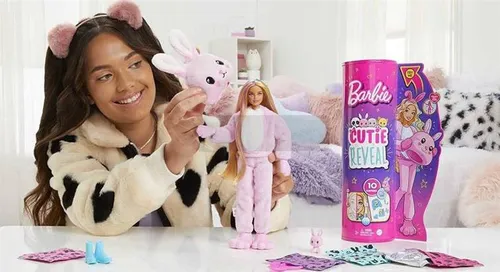 Lalka Barbie w przebraniu królika Cutie Reveal HHG19
