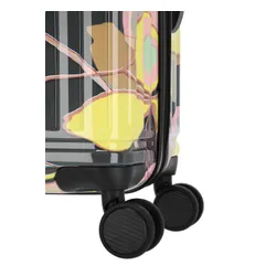 Большой жесткий чемодан Travelite Cruise Trolley L Print - yellow orchid