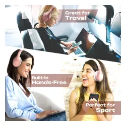 Słuchawki bezprzewodowe PowerLocus P19 Rose Gold Nauszne Bluetooth 5.3 Różowo-złoty