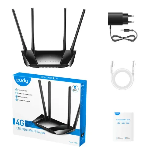 Router Cudy LT400 300 Mbps N 4G LTE Czarny