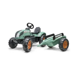 Falk Traktor Lander Zielony Na Pedały Z Przyczepką Od 3-7 Lat