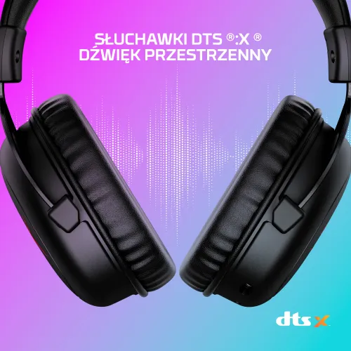 Słuchawki HYPERX Cloud II Core Wireless, Nauszne, Dźwięk przestrzenny