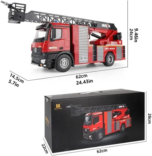 Zdalnie sterowany samochód COIL ciężarówka straż pożarna na pilota LED AKU