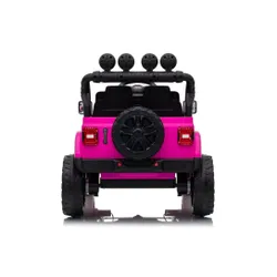 Auto Na Akumulator Jeep Rubicon 2X200W 24V Eva Skóra LED Pilot Radio MP3