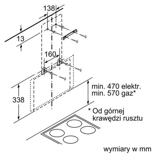 Вытяжка Bosch DWK065G60 серебристо-черная