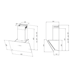 Okap Akpo WK11 SMART 50 T300 Biały