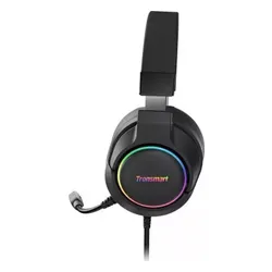 Oyuncular için Mikrofon ve Uzaktan Kumandalı Tronsmart Sparkle RGB Kablolu USB Kulaklıklar Siyah (467600)