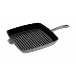 STAUB BBQ 26 x 26 cm grafitowa - patelnia grillowa żeliwna