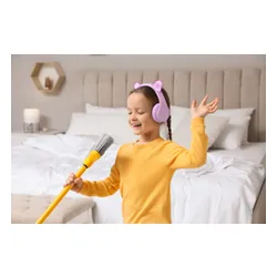 Słuchawki nauszne POWERLOCUS P2 Kids Kocie uszy Fioletowo-różowy