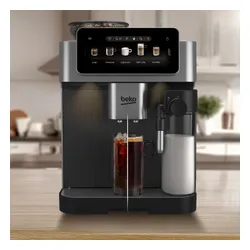 Ekspres BEKO CaffeExperto CEG8564X 50 programów ColdBrew Kawy mrożone 19 bar Stalowy młynek Zdalne sterowanie Inox