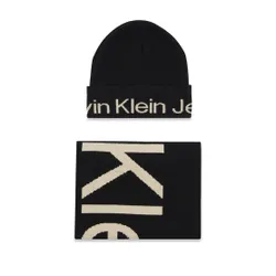 Calvin Klein Jeans Gifting Mono Beanie eșarfă și pălărie Set / eșarfă K60k611421 Negru BDS