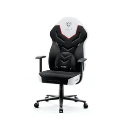 Fotel Diablo Chairs X-Gamer 2.0 Normal Size Gamingowy do 150kg Skóra ECO Tkanina Snow white