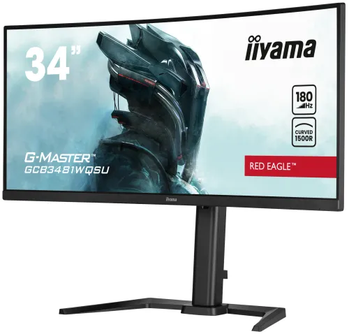 Monitor iiyama G-Master Red Eagle GCB3481WQSU-B1 34" UWQHD VA 180Hz (100Hz HDMI) 0,3ms MPRT Zakrzywiony Gamingowy