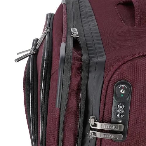 Valiză extensibilă medie Titan Nonstop-merlot