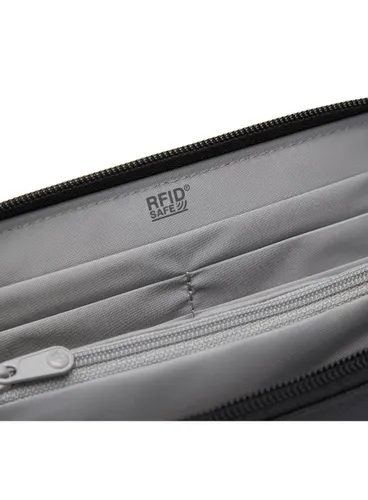 Portfel antykradzieżowy Pacsafe RFIDsafe Continental Wallet - jet black