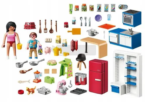 Playmobil Zestaw z figurkami Dollhouse 70206 Rodzinna kuchnia