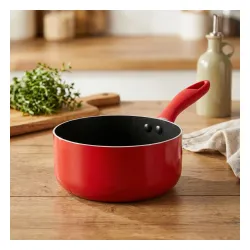 TESCOMA Presto Mini Rem 0,9 l czerwony - rondel aluminiowy