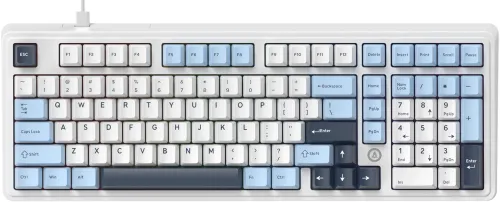 Klawiatura magnetyczna Ajazz AK980 MAX Biało-Niebieski