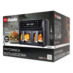 Air Fryer Frytkownica beztłuszczowa ELDOM FR220 Dualo 11l z podwójnym koszem i okienkiem do obserwacji postępów gotowania