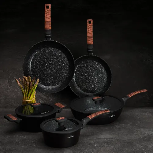 Garnek aluminiowy z pokrywką STARKE PRO ARCHIE WOODEN 2 l