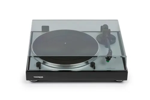 Gramofon Thorens TD 402 DD Półautomatyczny Napęd bezpośredni Przedwzmacniacz Czarny błyszczący