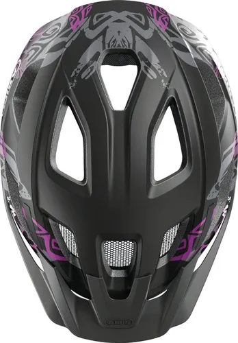 Kask rowerowy ABUS Aduro 3.0 Maori Czarno-fioletowy Miejski (rozmiar S)