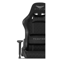 Fotel GAMVIS Phantom Large Czarny (białe elementy)