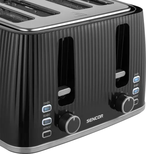 Toster Sencor STS 7541BK Ruszt do bułek Rozmrażanie 1860W