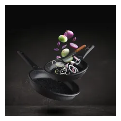 Patelnia / Wok nieprzywierający z pokrywką STARKE PRO TAYLOR MARBLE 32 cm