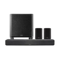 Soundbar DENON Home 550 Czarny + Subwoofer DENON Home + Głośnik multiroom DENON Home 150 Czarny (2 szt.)