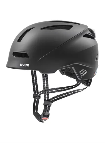 Kask rowerowy Uvex Urban Planet Led - blk matt/blk matt