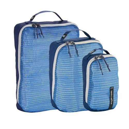 Zestaw 3 pokrowców podróżnych Eagle Creek Reveal Cube Set XS/S/M - aizome blue / grey