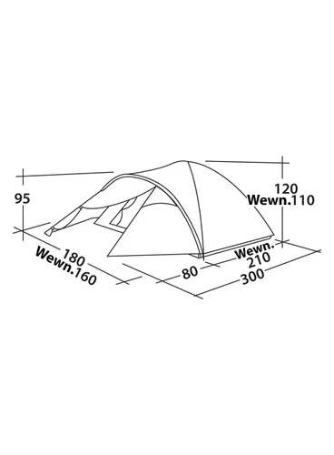 Namiot 3-osobowy Easy Camp Quasar 300 - rustic green