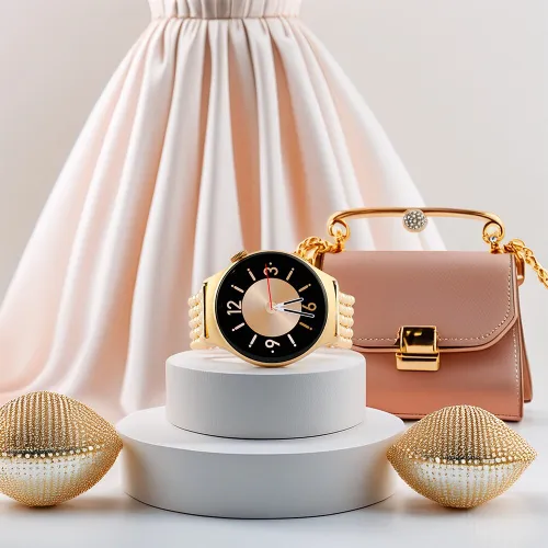 Smartwatch LUNA Velvet 46mm Różowo-złoty