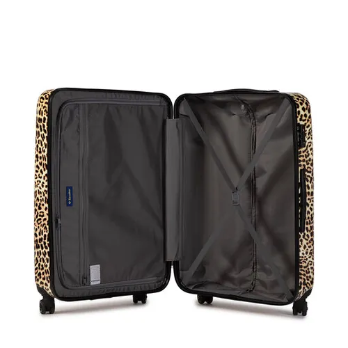 Большой жесткий чемодан Saxoline Trolley L 1440h0. 71. 10 Leopard