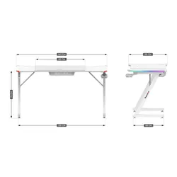 Biurko gamingowe HUZARO Hero 3.3 RGB Biały