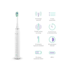 Szczoteczka soniczna TRUELIFE SonicBrush Clean30 Biały