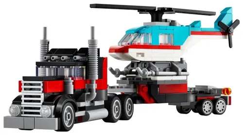 LEGO Creator 31146 грузовик с платформой и вертолетом P8