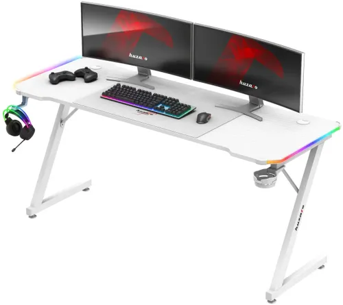 Biurko gamingowe HUZARO Hero 4.8 RGB Biały
