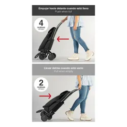 Rolser Akanto MF coș de cumpărături cu 4 roți - kaki