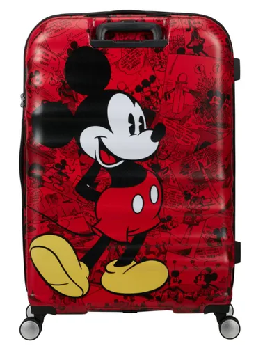 Walizka duża American Tourister Wavebreaker Disney - Mickey comics red