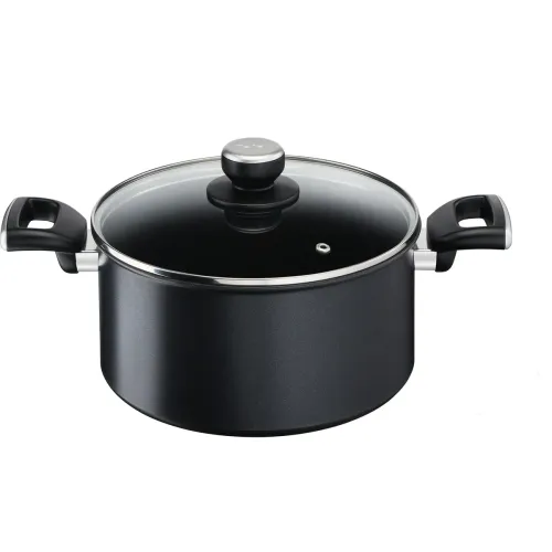 TEFAL Unlimited 5 l czarny - garnek aluminiowy z pokrywką