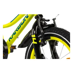 Rower dziecięcy KARBON Jazz 14 cali dla chłopca Limonkowy