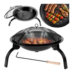 Grill węglowy VELACO VL07-BLACK Czarny